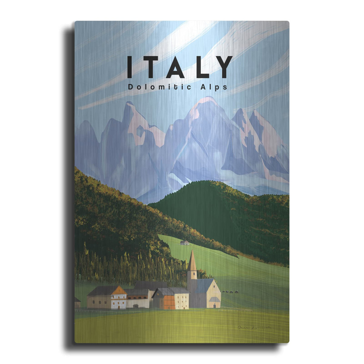 'Italian Alps' by Omar Escalante – Metal Wall Art