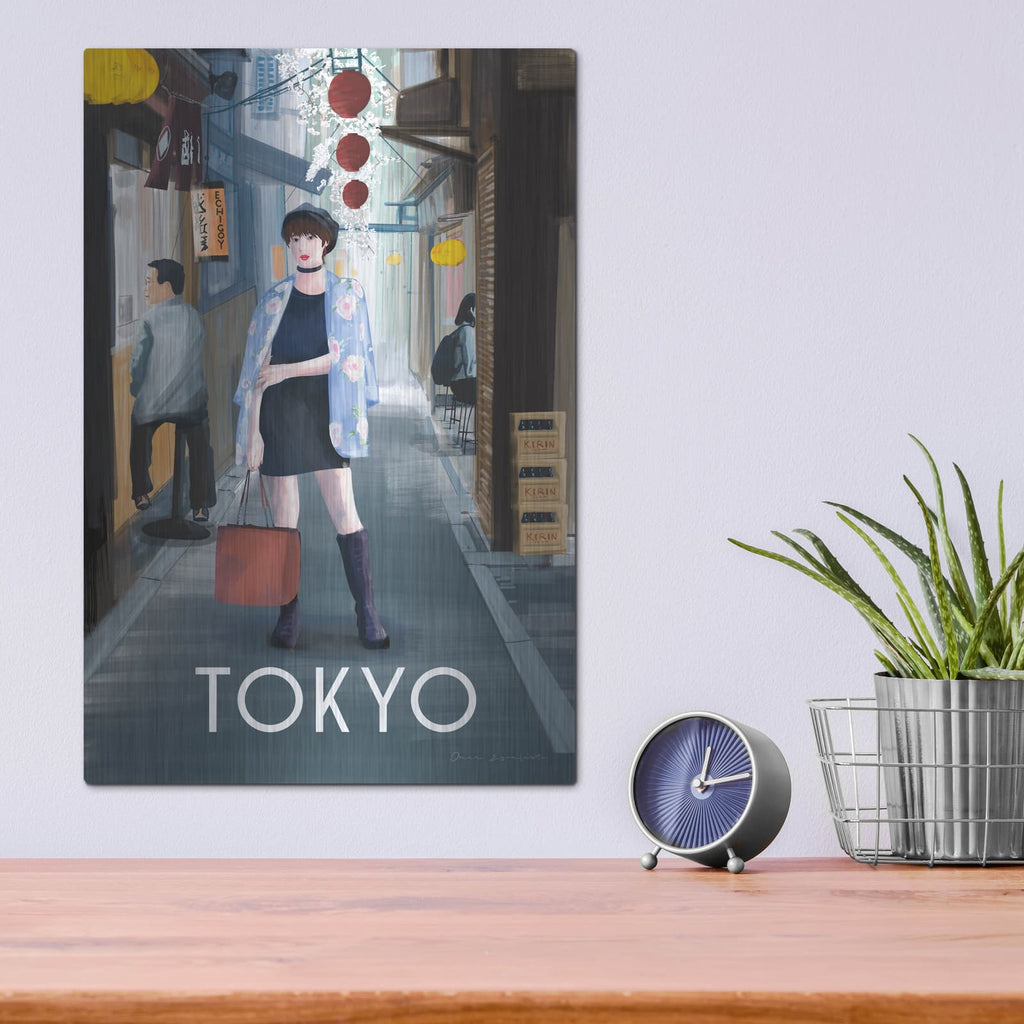 'Girl In Tokyo 2' by Omar Escalante – Metal Wall Art, 12x16 room view