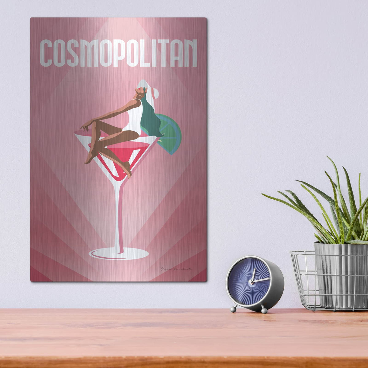 'Cosmopolitan' by Omar Escalante – Metal Wall Art, 12x16 room view