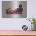 'Wild Lounge I Pink Couch' by Omar Escalante – Metal Wall Art, 16x12 room view