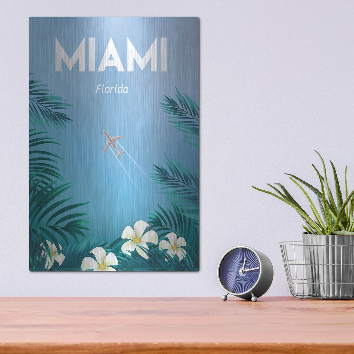 'Miami' by Omar Escalante – Metal Wall Art, 12x16 room view