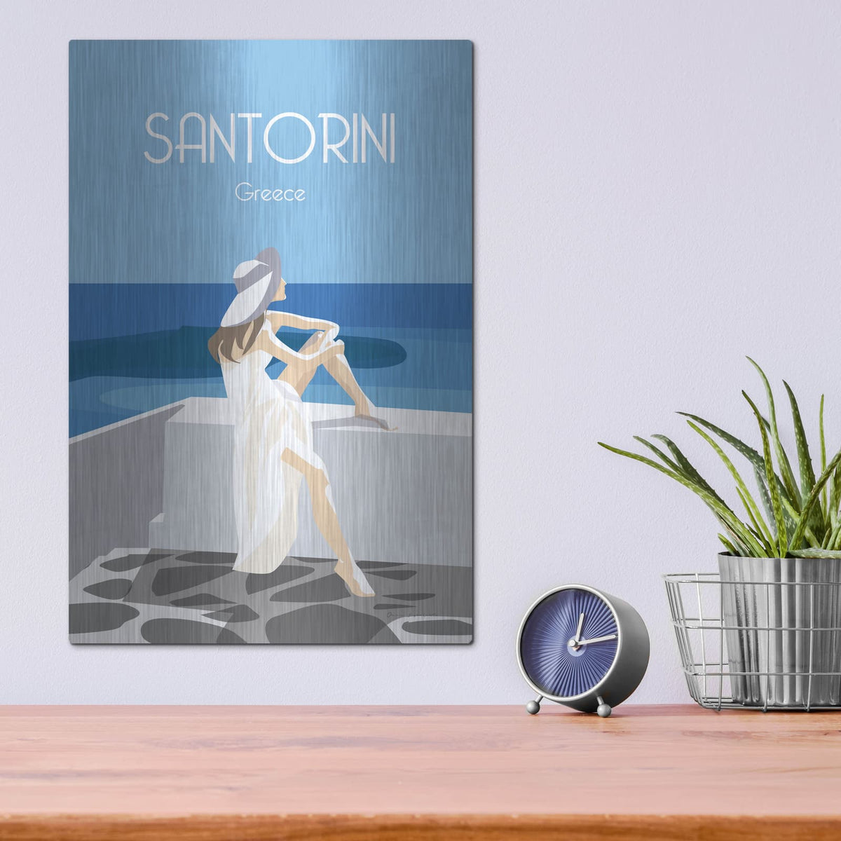 'Santori' by Omar Escalante – Metal Wall Art, 12x16 room view