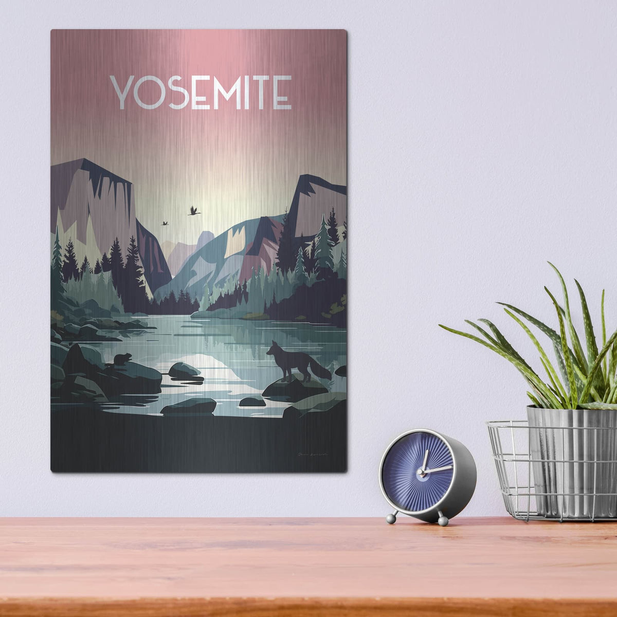 'Yosemite' by Omar Escalante – Metal Wall Art, 12x16 room view