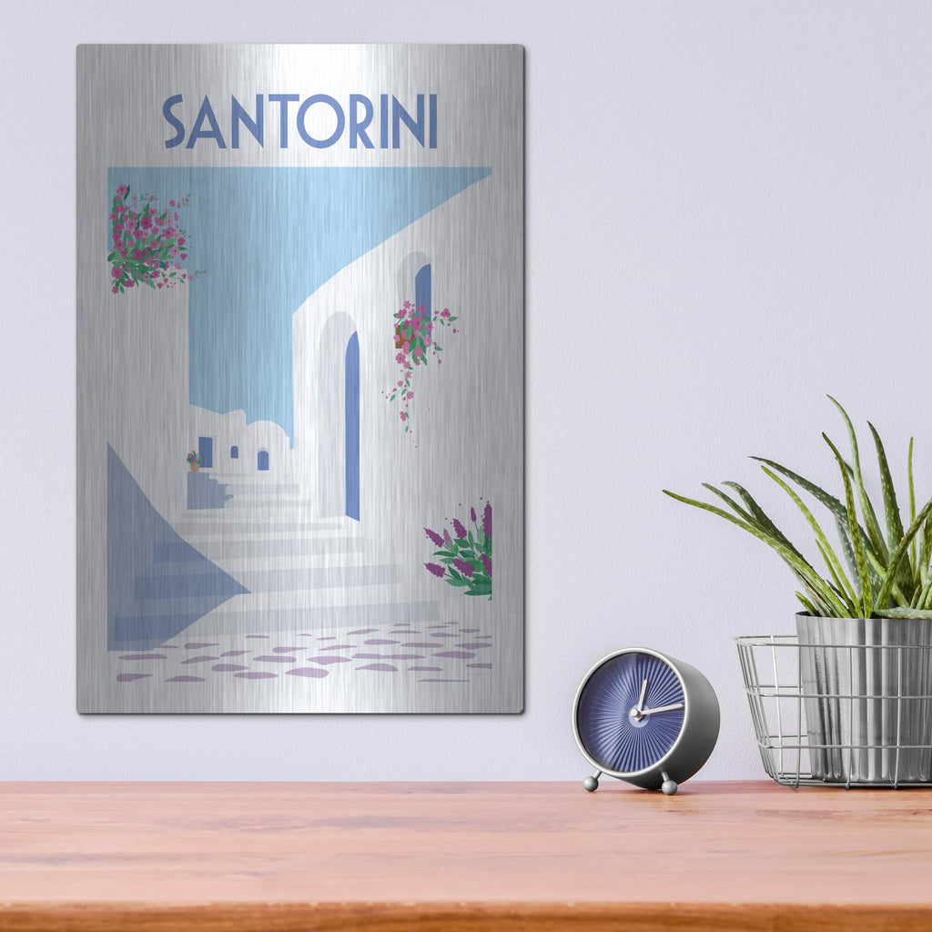 'Santorini Poster 2' by Omar Escalante – Metal Wall Art, 12x16 room view