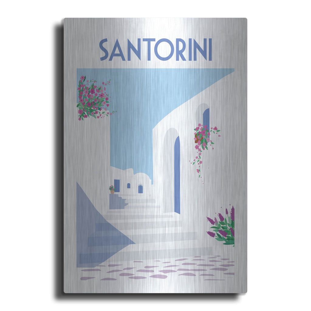 'Santorini Poster 2' by Omar Escalante – Metal Wall Art
