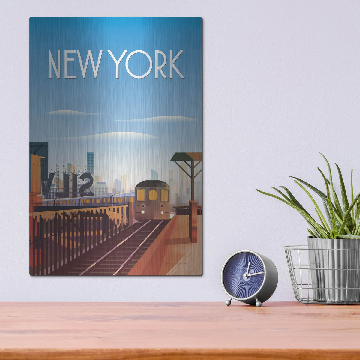 '62039 - New York City' by Omar Escalante – Metal Wall Art, 12x16 room view