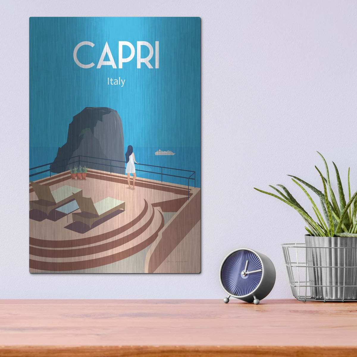 'Capri' by Omar Escalante – Metal Wall Art, 12x16 room view