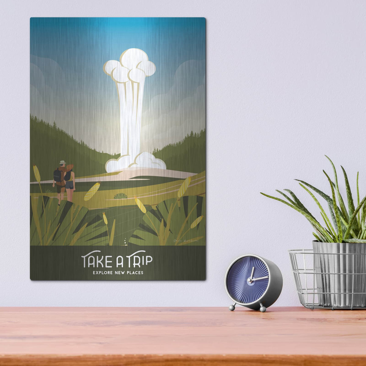 'Take A Trip' by Omar Escalante – Metal Wall Art, 12x16 room view