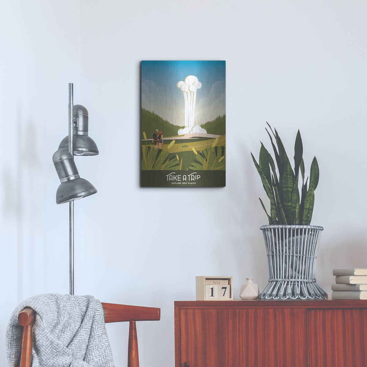 'Take A Trip' by Omar Escalante – Metal Wall Art, 16x24 room view