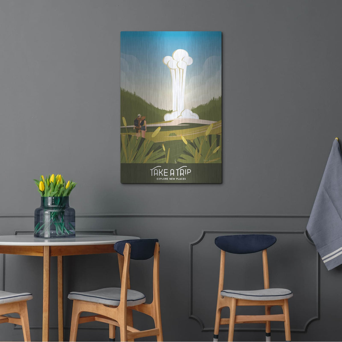 'Take A Trip' by Omar Escalante – Metal Wall Art, 24x36 room view