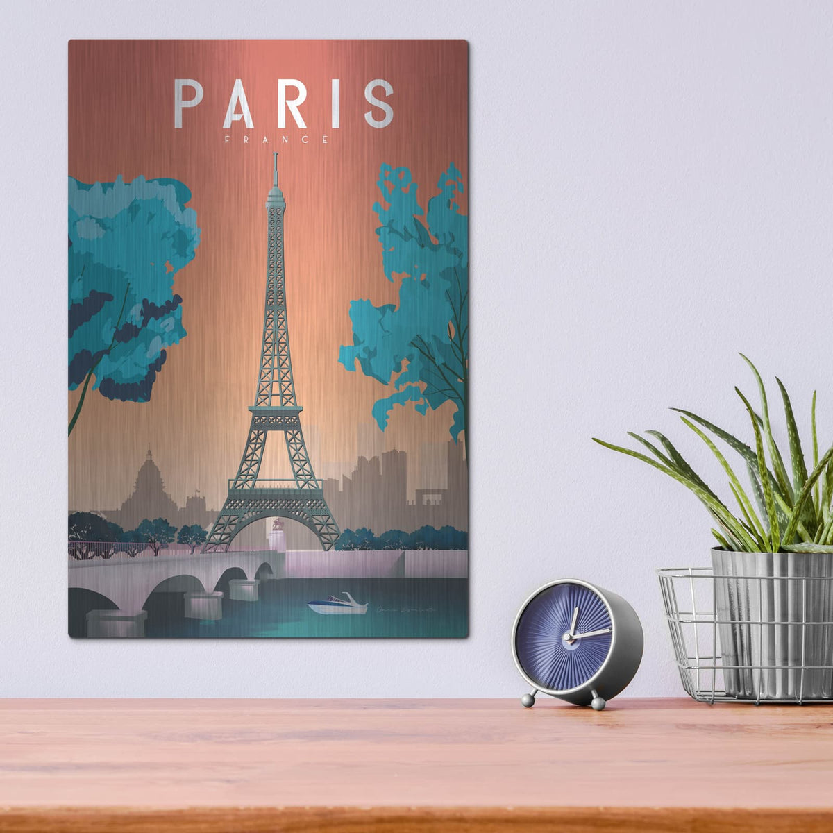 'Paris France' by Omar Escalante – Metal Wall Art, 12x16 room view