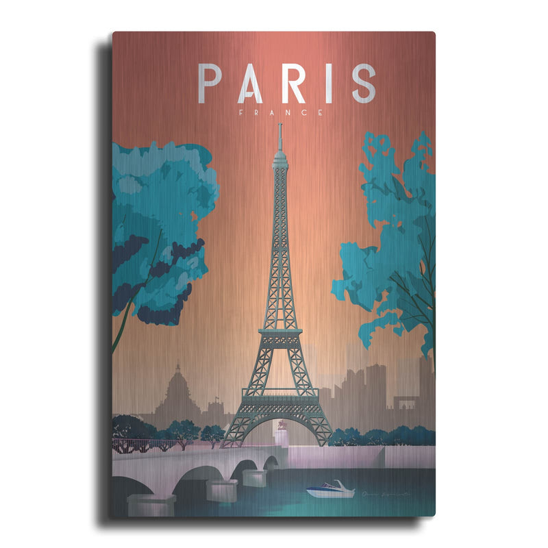 'Paris France' by Omar Escalante – Metal Wall Art