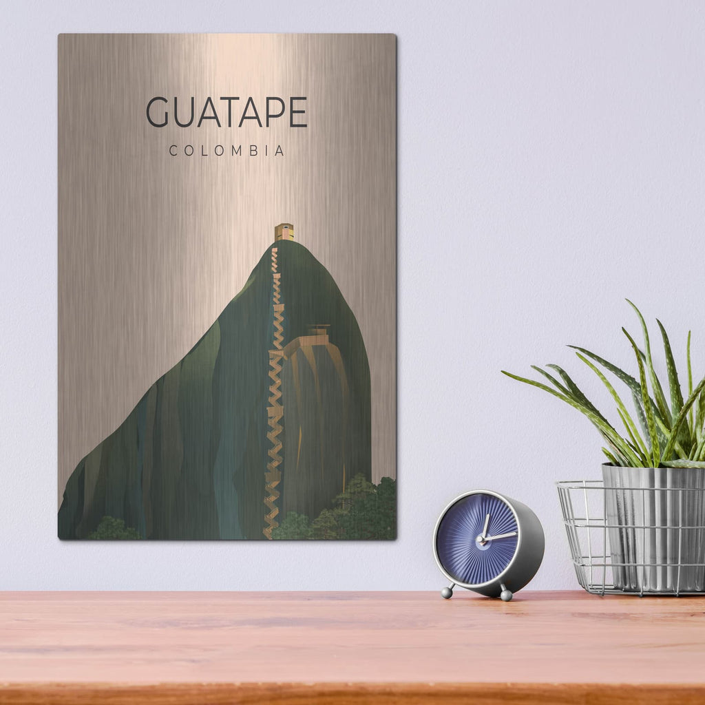 'Guatape Columbia' by Omar Escalante – Metal Wall Art, 12x16 room view