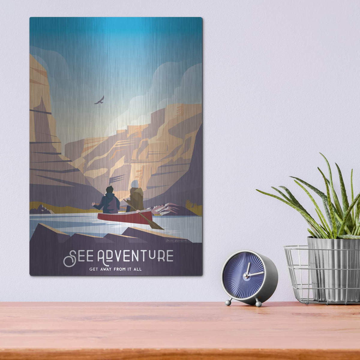 'See Adventure' by Omar Escalante – Metal Wall Art, 12x16 room view