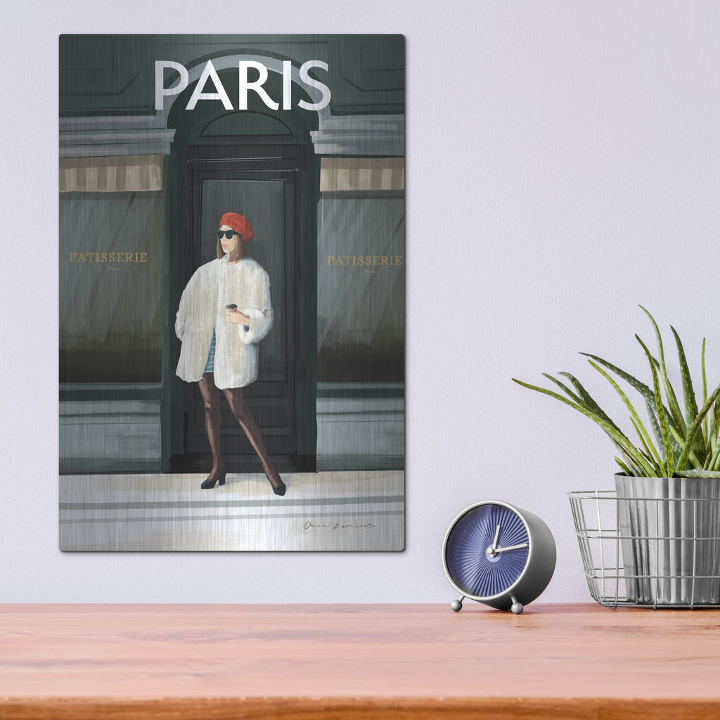 'Girl In Paris 2' by Omar Escalante – Metal Wall Art, 12x16 room view
