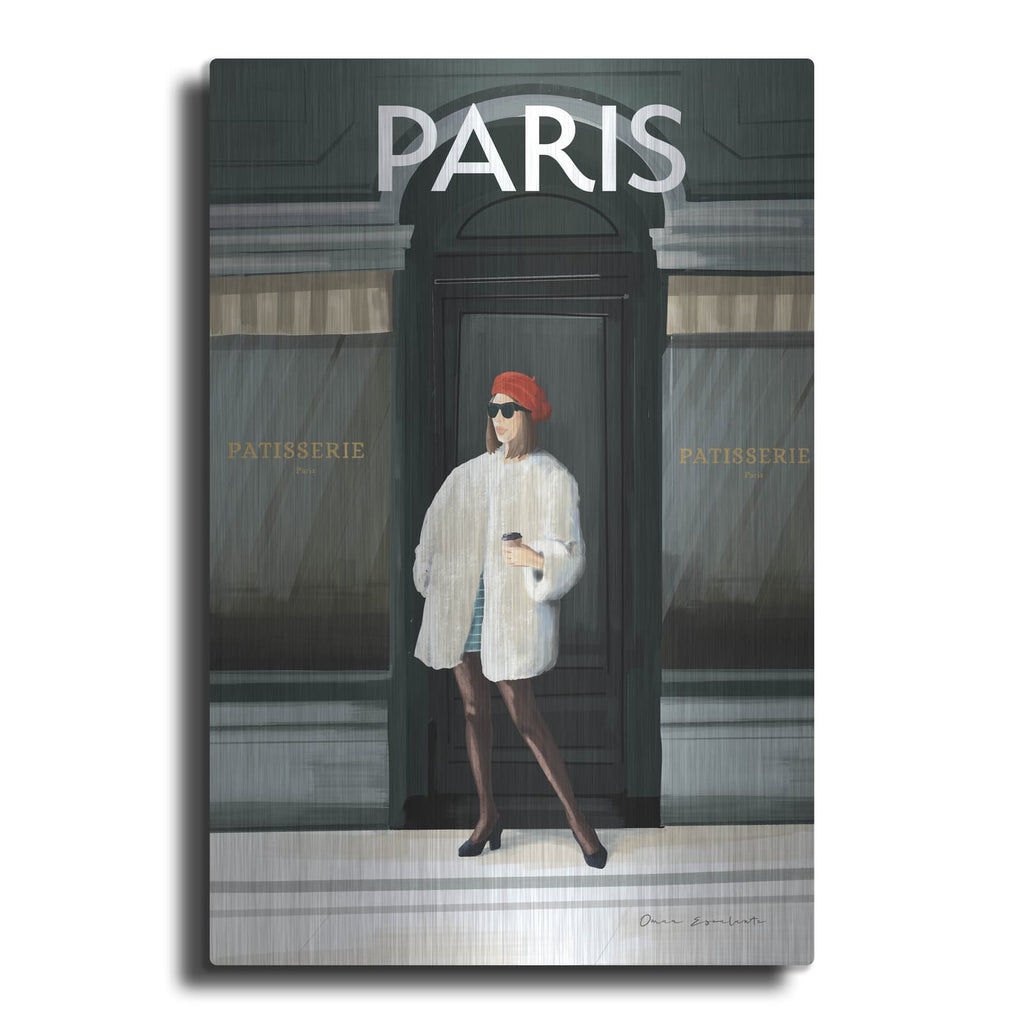 'Girl In Paris 2' by Omar Escalante – Metal Wall Art