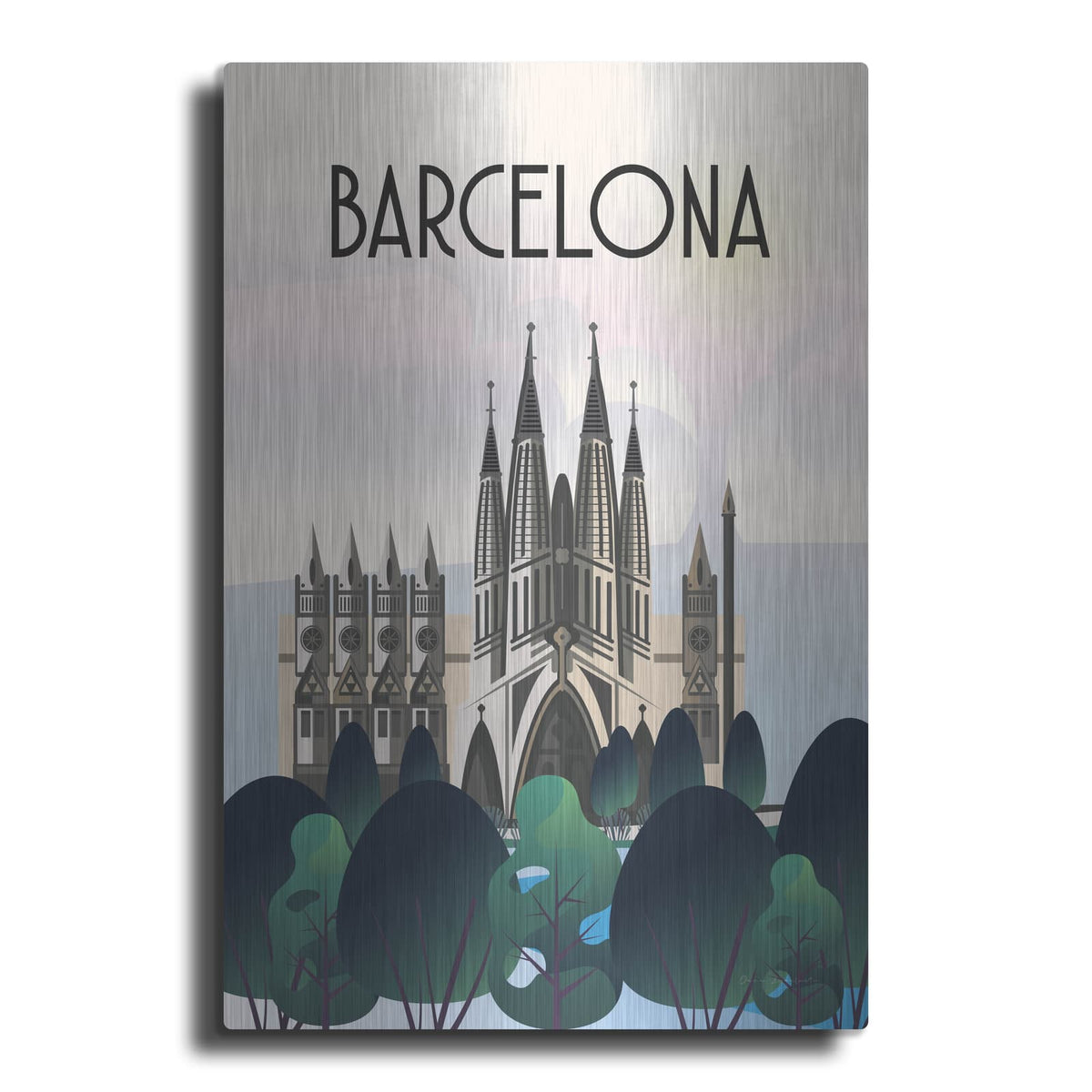 'Barcelona' by Omar Escalante – Metal Wall Art