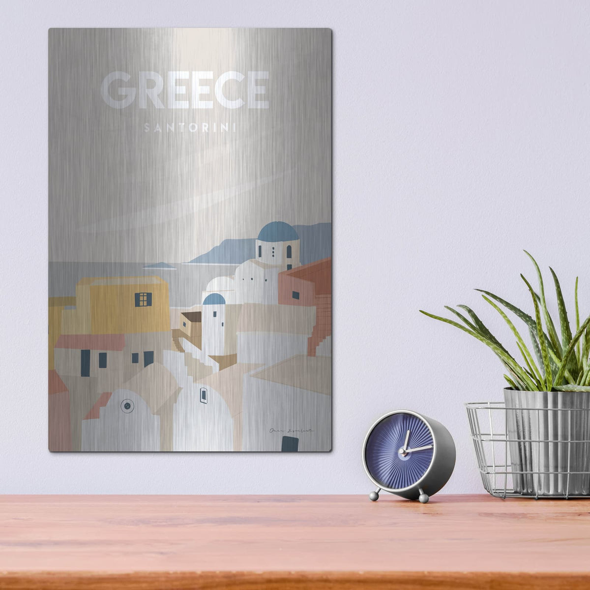 'Greece' by Omar Escalante – Metal Wall Art, 12x16 room view