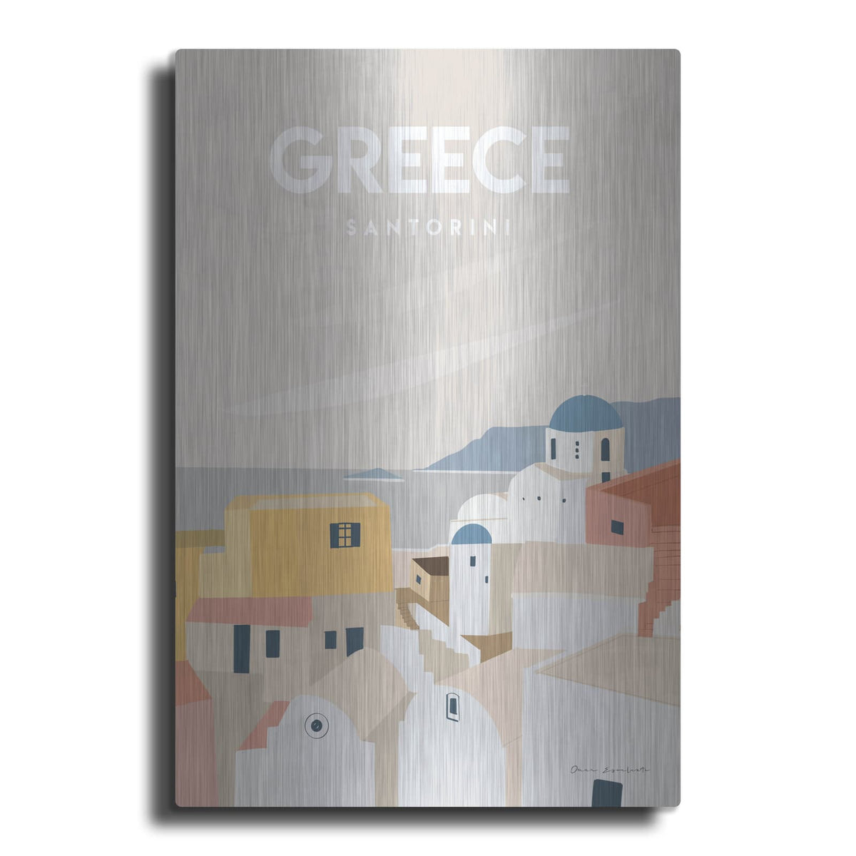 'Greece' by Omar Escalante – Metal Wall Art