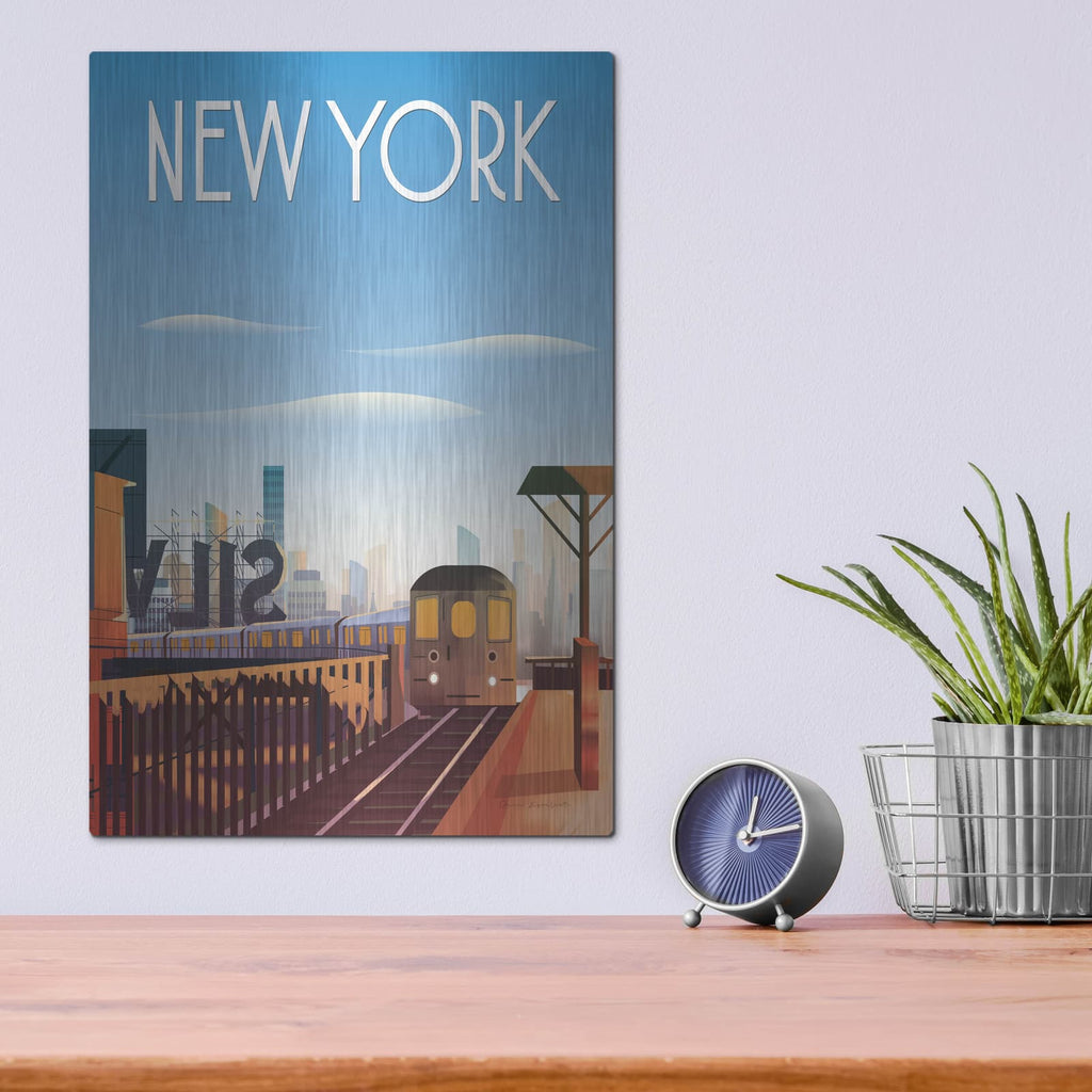 'New York City' by Omar Escalante – Metal Wall Art, 12x16 room view