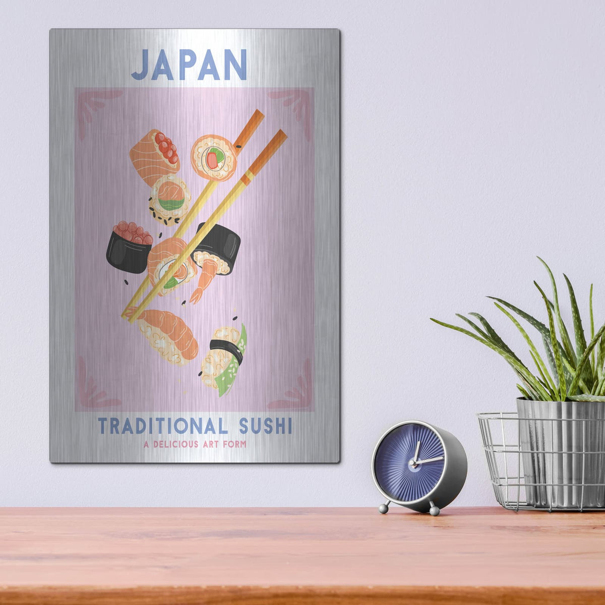 'Food And Travel 2' by Omar Escalante – Metal Wall Art, 12x16 room view