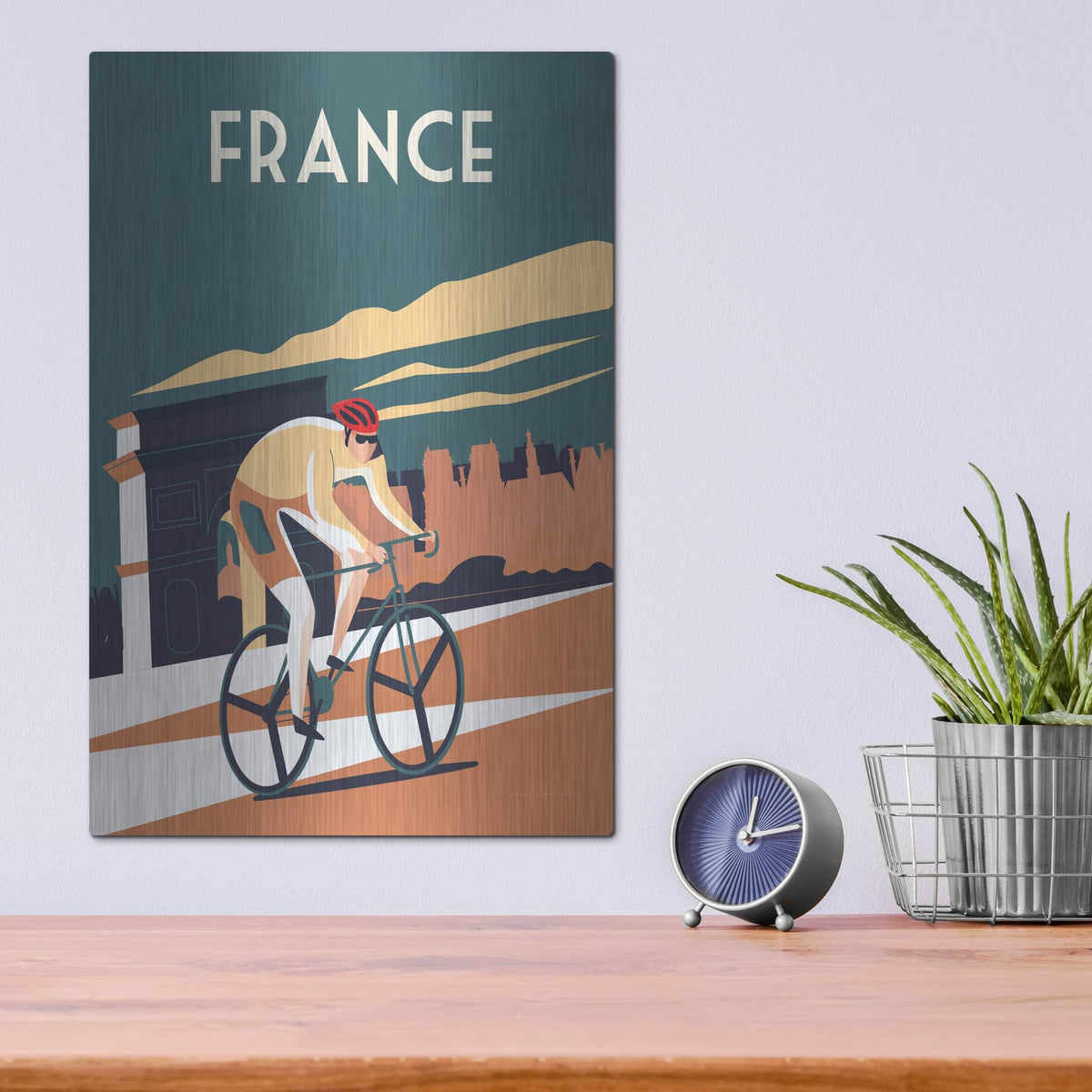 'France' by Omar Escalante – Metal Wall Art, 12x16 room view