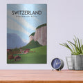 'Swiss Alps' by Omar Escalante – Metal Wall Art, 12x16 room view