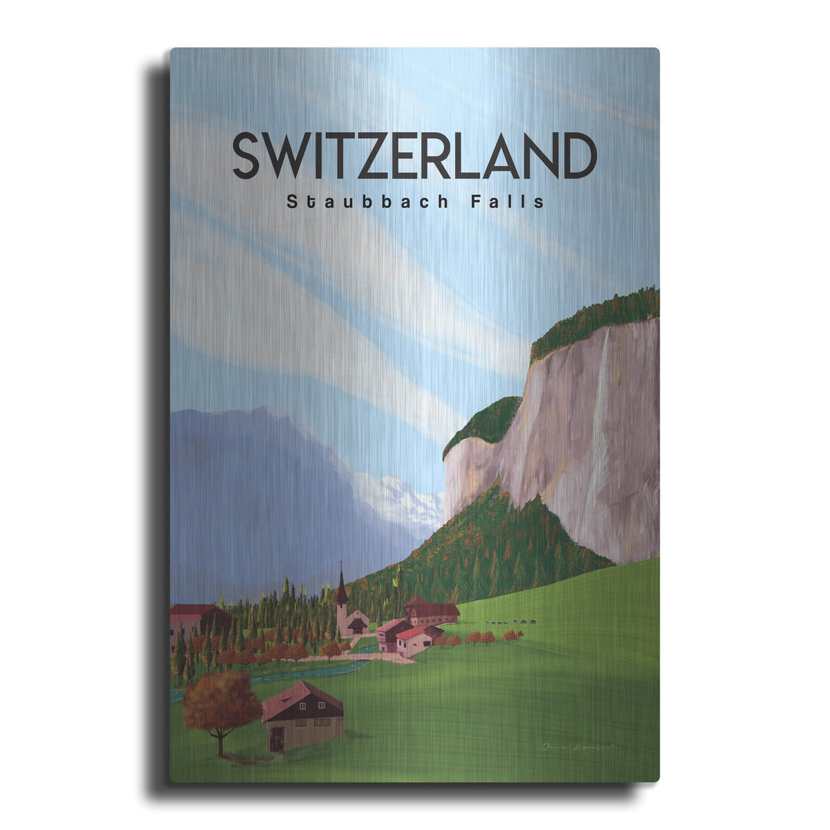 'Swiss Alps' by Omar Escalante – Metal Wall Art