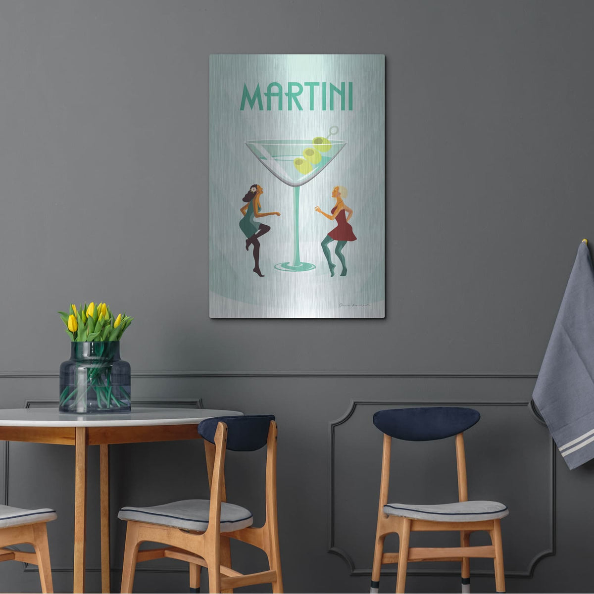 'Martini' by Omar Escalante – Metal Wall Art, 24x36 room view