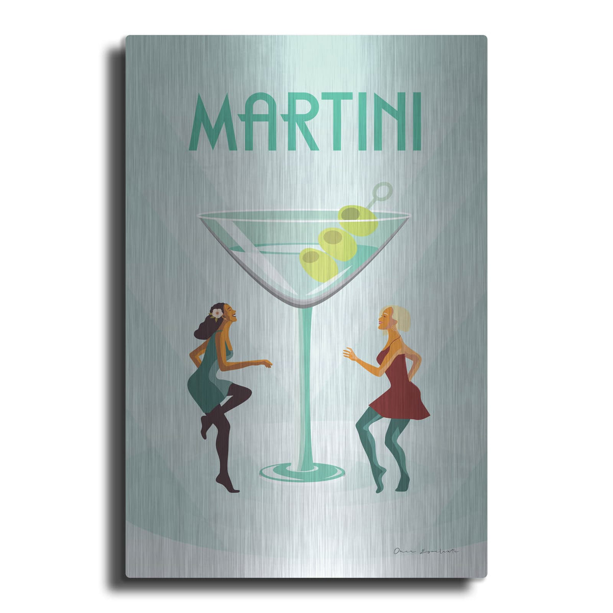 'Martini' by Omar Escalante – Metal Wall Art