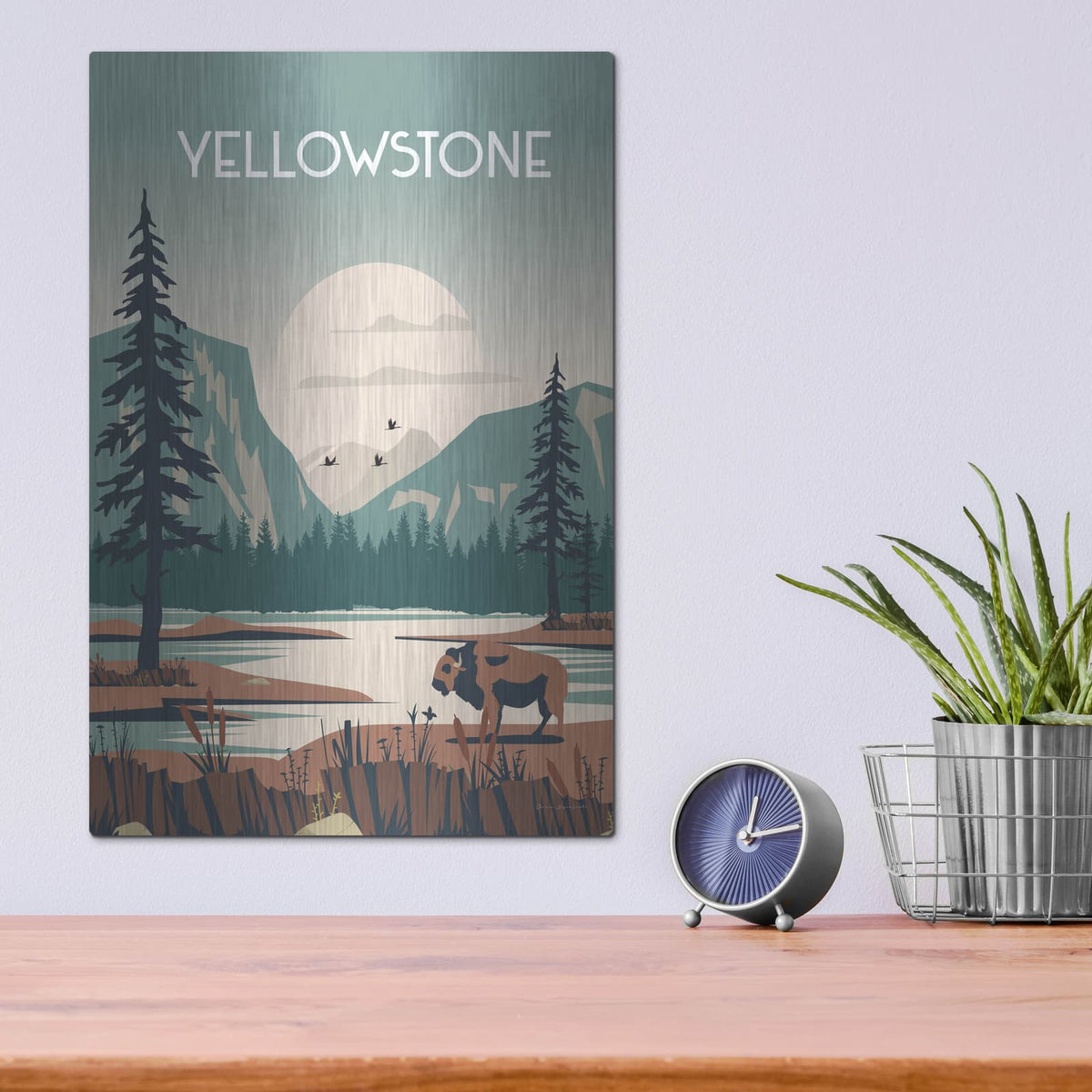'Yellowstone' by Omar Escalante – Metal Wall Art, 12x16 room view