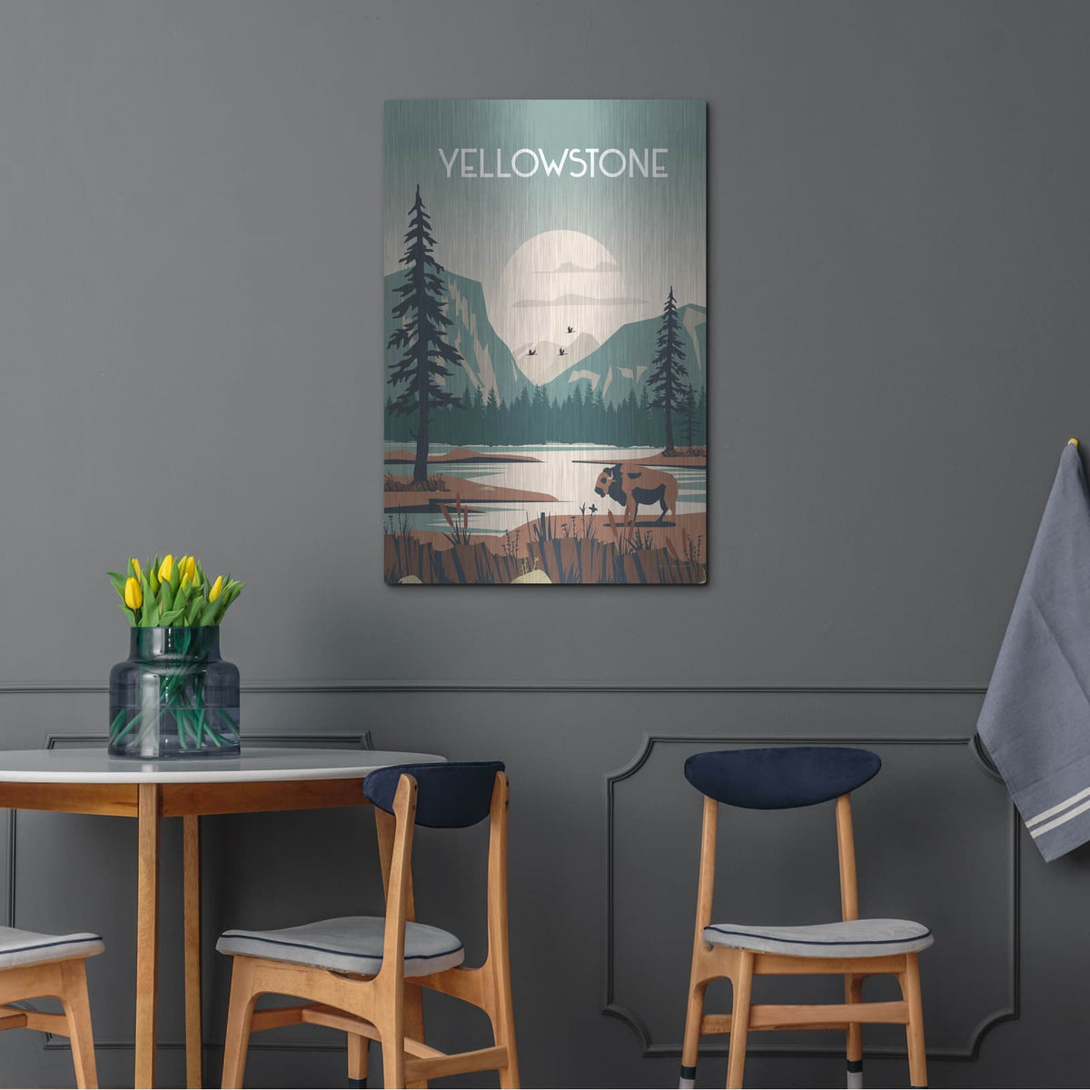 'Yellowstone' by Omar Escalante – Metal Wall Art, 24x36 room view