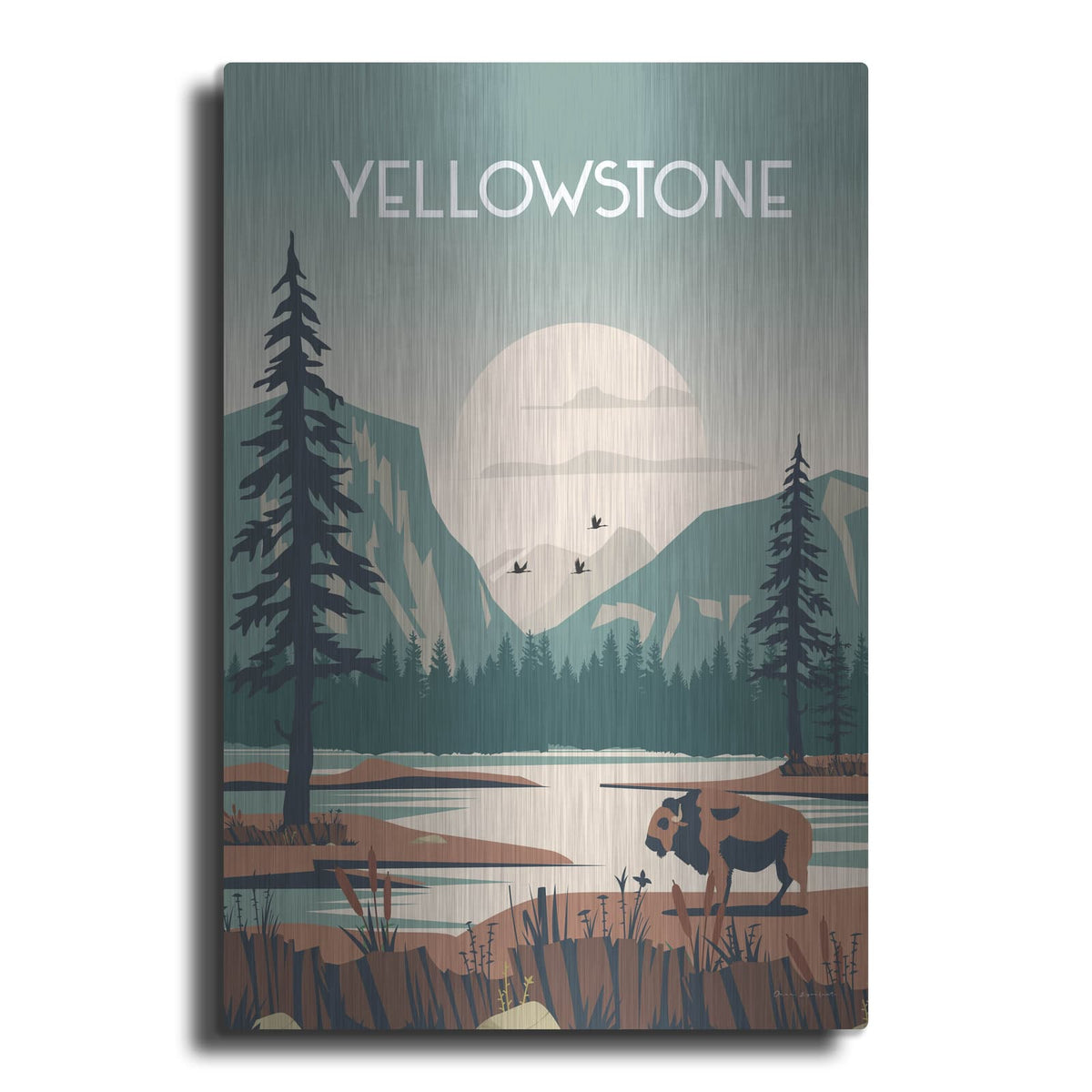 'Yellowstone' by Omar Escalante – Metal Wall Art