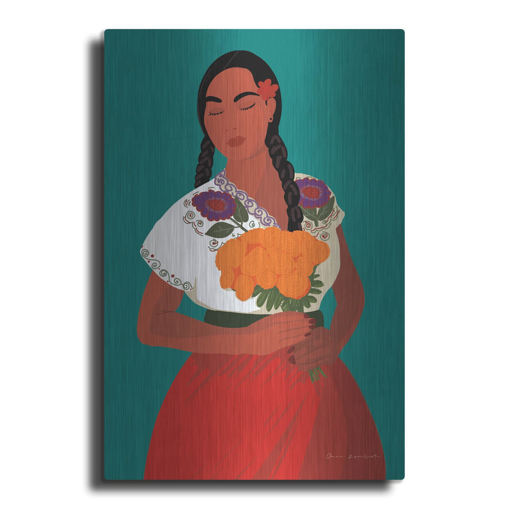 'Mexican Woman 2' by Omar Escalante – Metal Wall Art