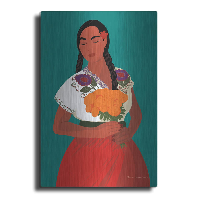 'Mexican Woman 2' by Omar Escalante – Metal Wall Art