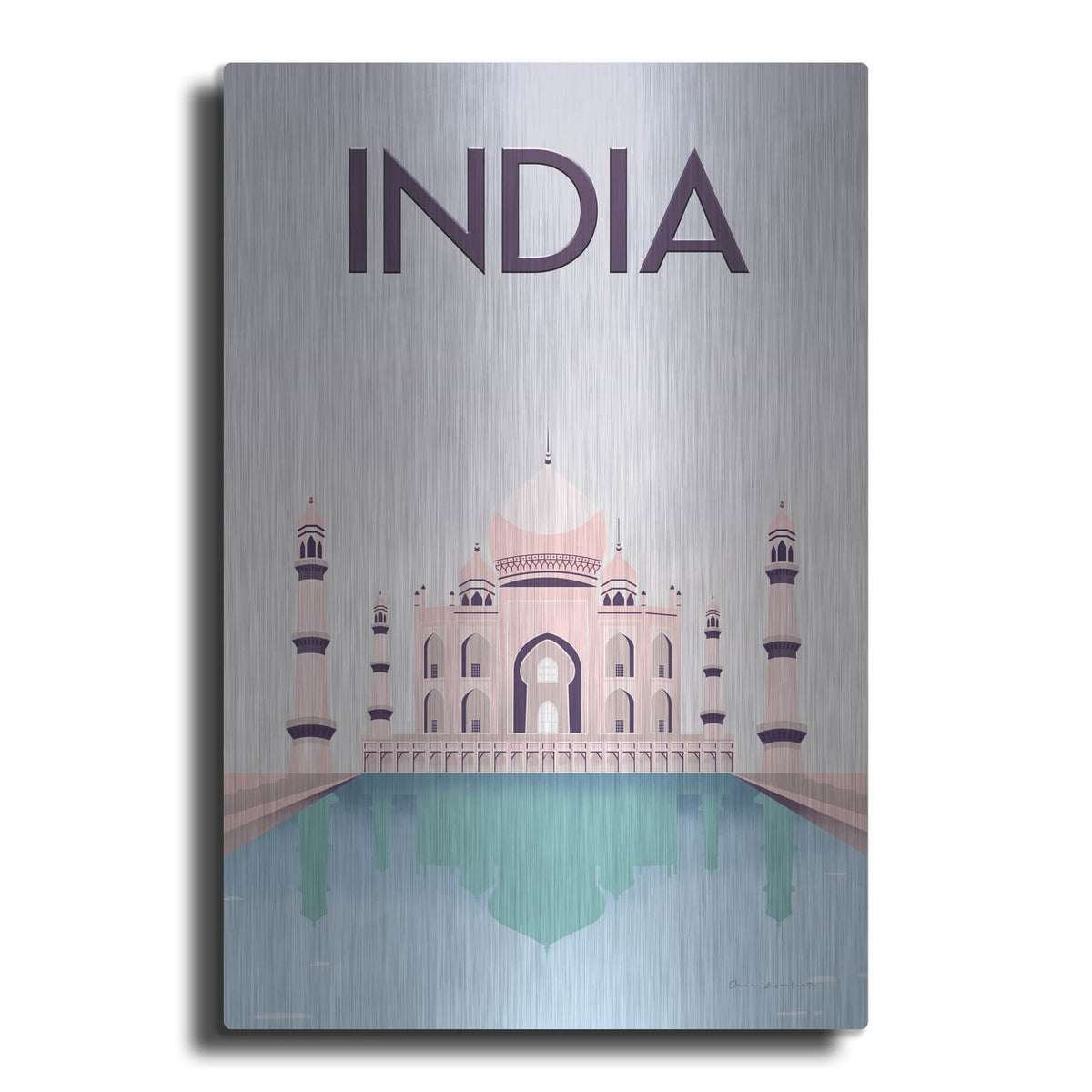'India' by Omar Escalante – Metal Wall Art