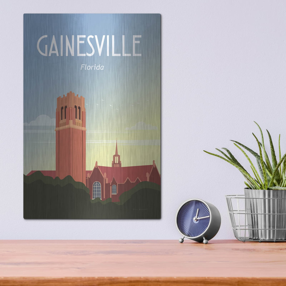 'Gainesville' by Omar Escalante – Metal Wall Art, 12x16 room view