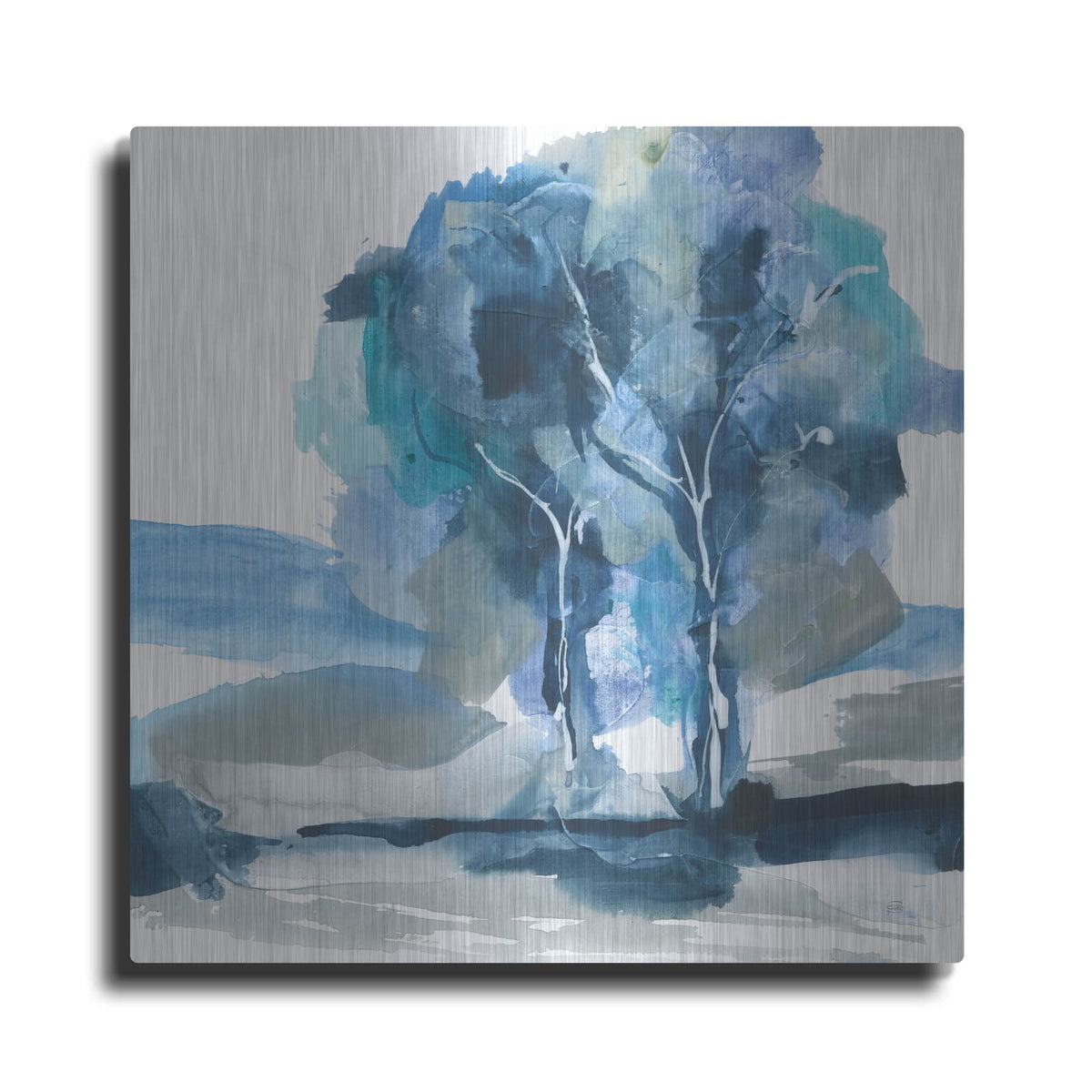 'Blue Impasto 3' by Chris Paschke – Metal Wall Art