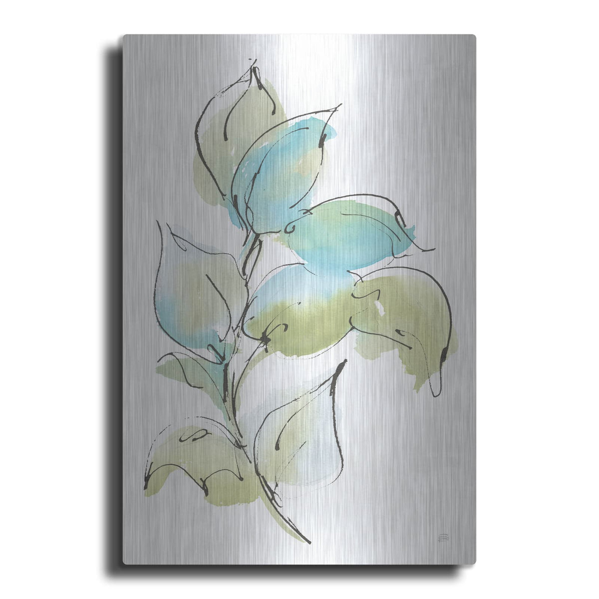 'Textured Leaves 1' by Chris Paschke – Metal Wall Art