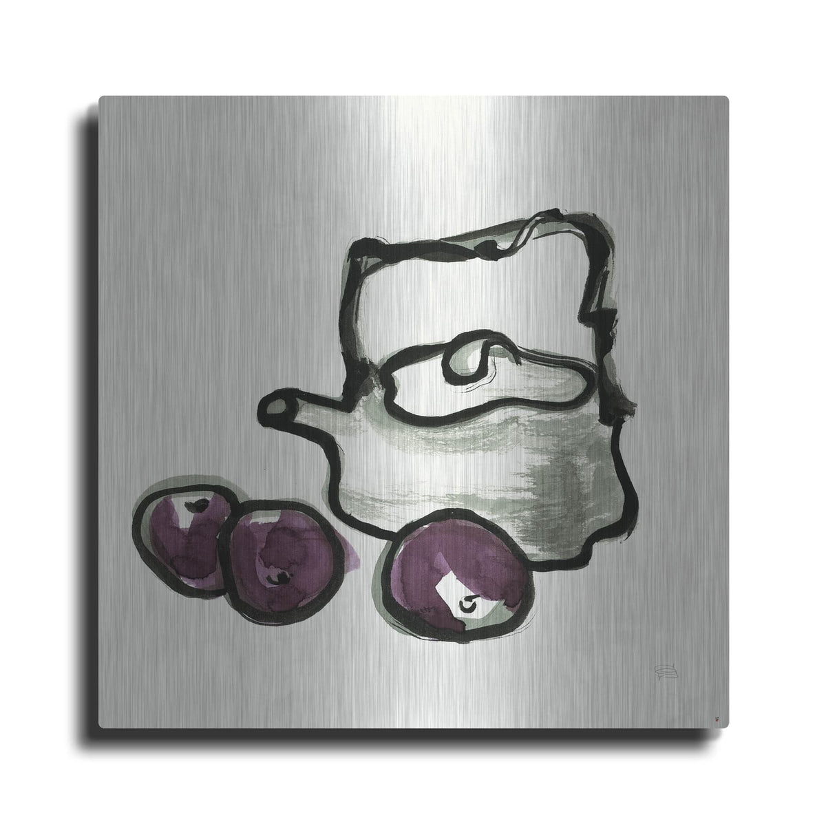'Tea And Plums' by Chris Paschke – Metal Wall Art