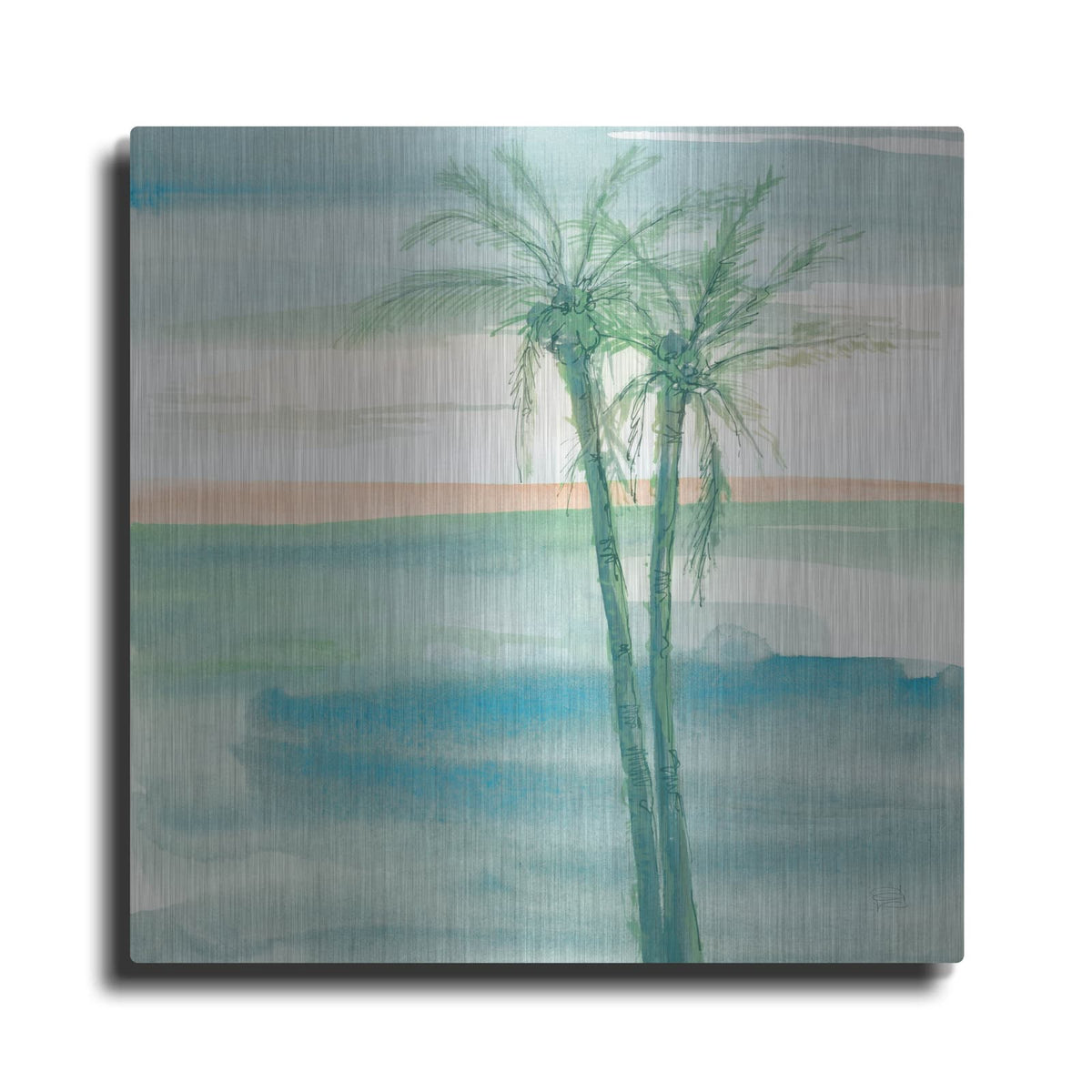 'Peaceful Dusk 2 Tropical' by Chris Paschke – Metal Wall Art