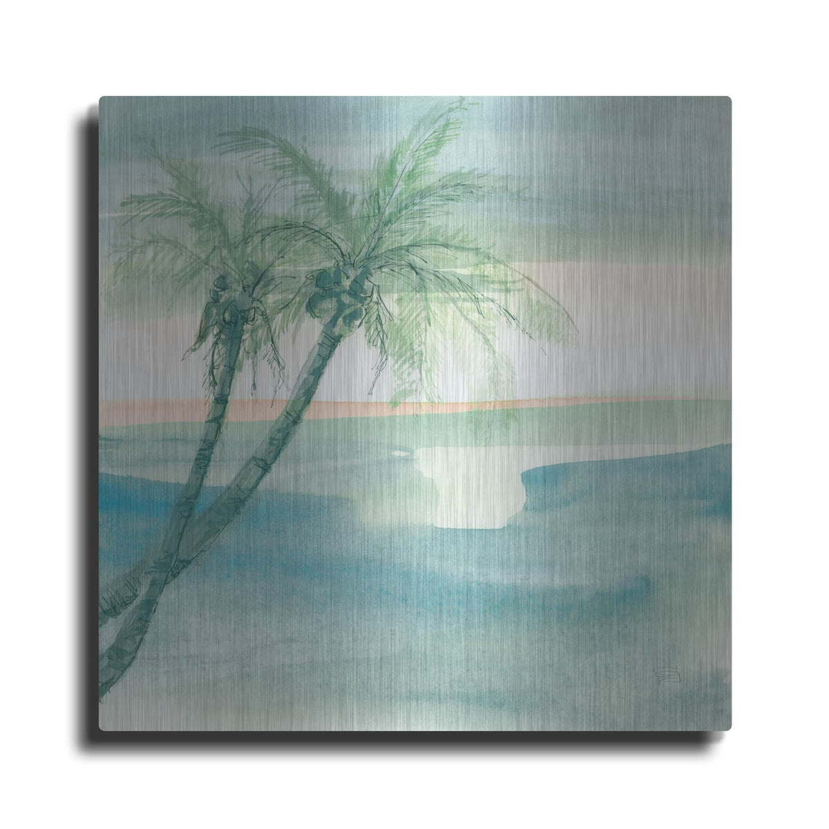 'Peaceful Dusk 1 Tropical' by Chris Paschke – Metal Wall Art