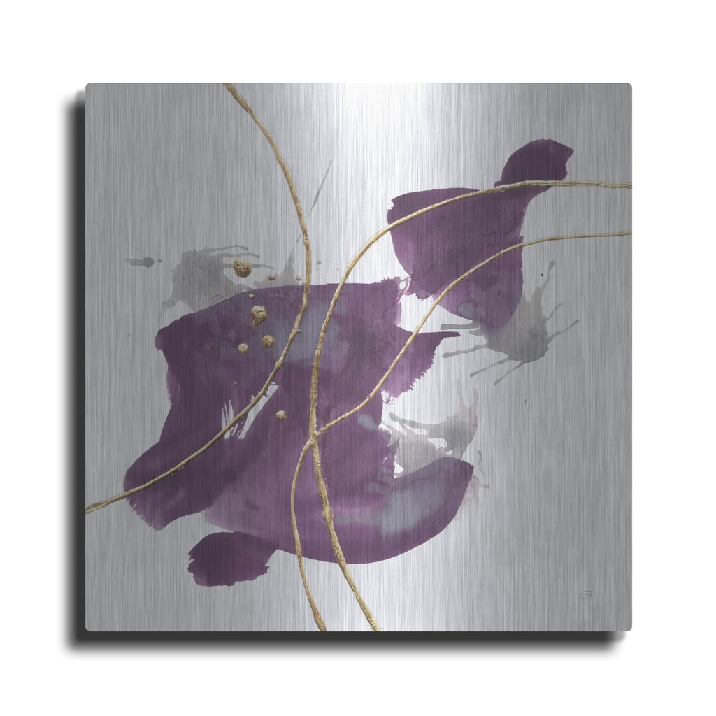 'Plum And Gold 1' by Chris Paschke – Metal Wall Art