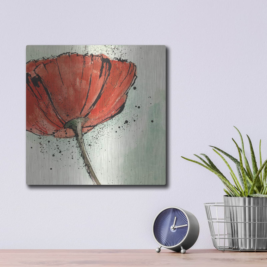 'Not A California Poppy 1' by Chris Paschke – Metal Wall Art, 12x12 room view