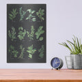 'Herb Chart On Black' by Chris Paschke – Metal Wall Art, 12x16 room view