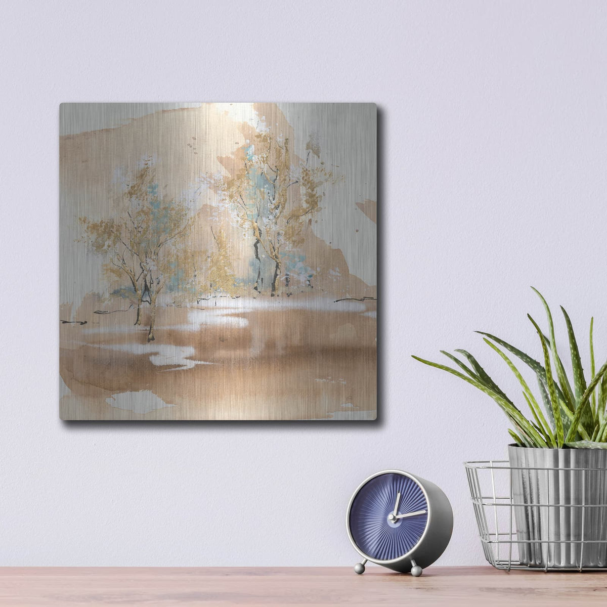 'Dusting Of Gold 2' by Chris Paschke – Metal Wall Art, 12x12 room view