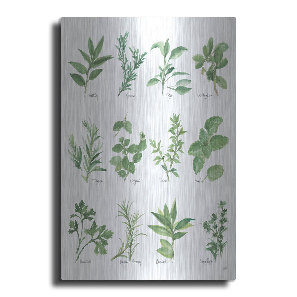'Herb Chart' by Chris Paschke – Metal Wall Art