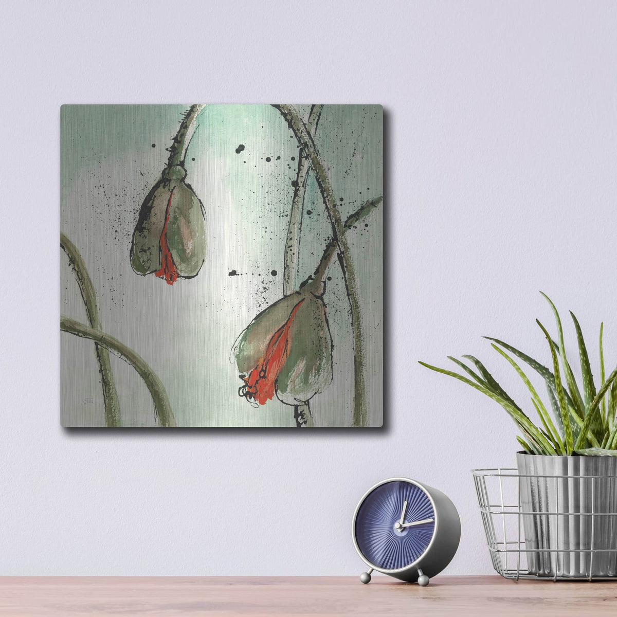 'Not A California Poppy 2' by Chris Paschke – Metal Wall Art, 12x12 room view
