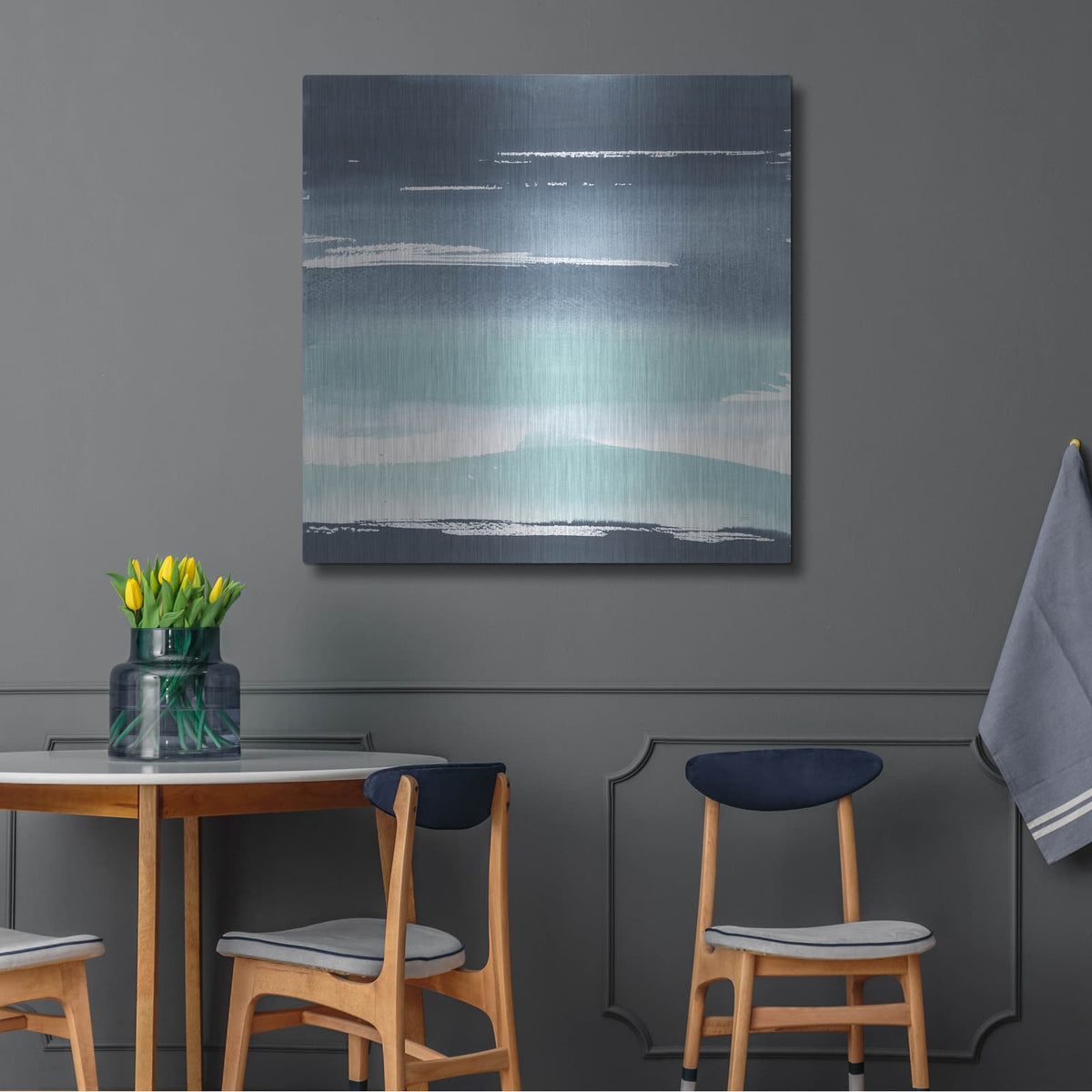 'Altered Seascape 4' by Chris Paschke – Metal Wall Art, 36x36 room view