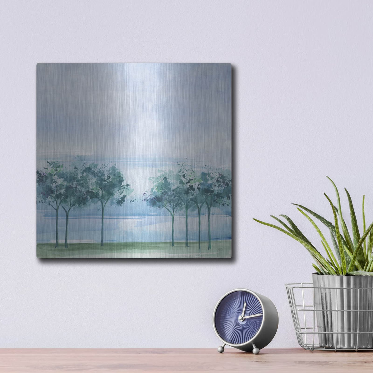 'Across The Lake' by Chris Paschke – Metal Wall Art, 12x12 room view